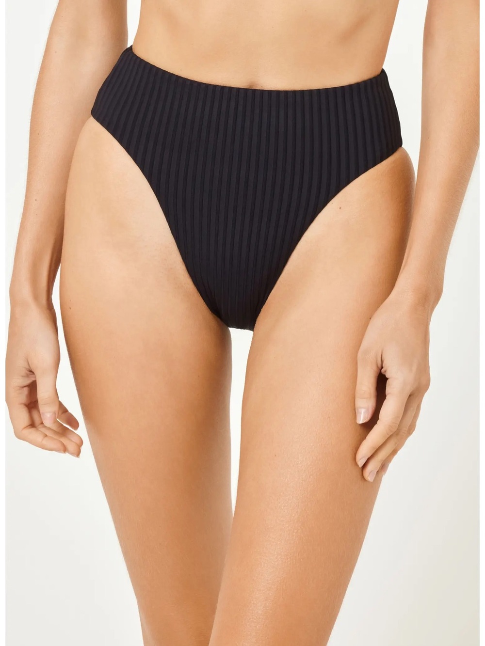 l*space Savannah High Waist Bikini Bottoms Black Small NWT